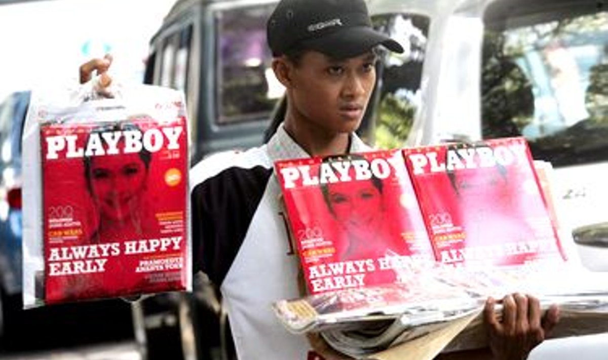 Ajalehepoiss Jakartas müüb Playboyd