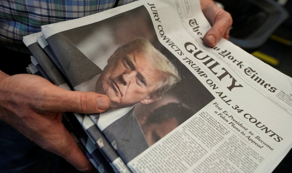 Värske New York Timesi esikülg: vandemehed mõistsid Trumpi süüdi kõigis 34 punktis