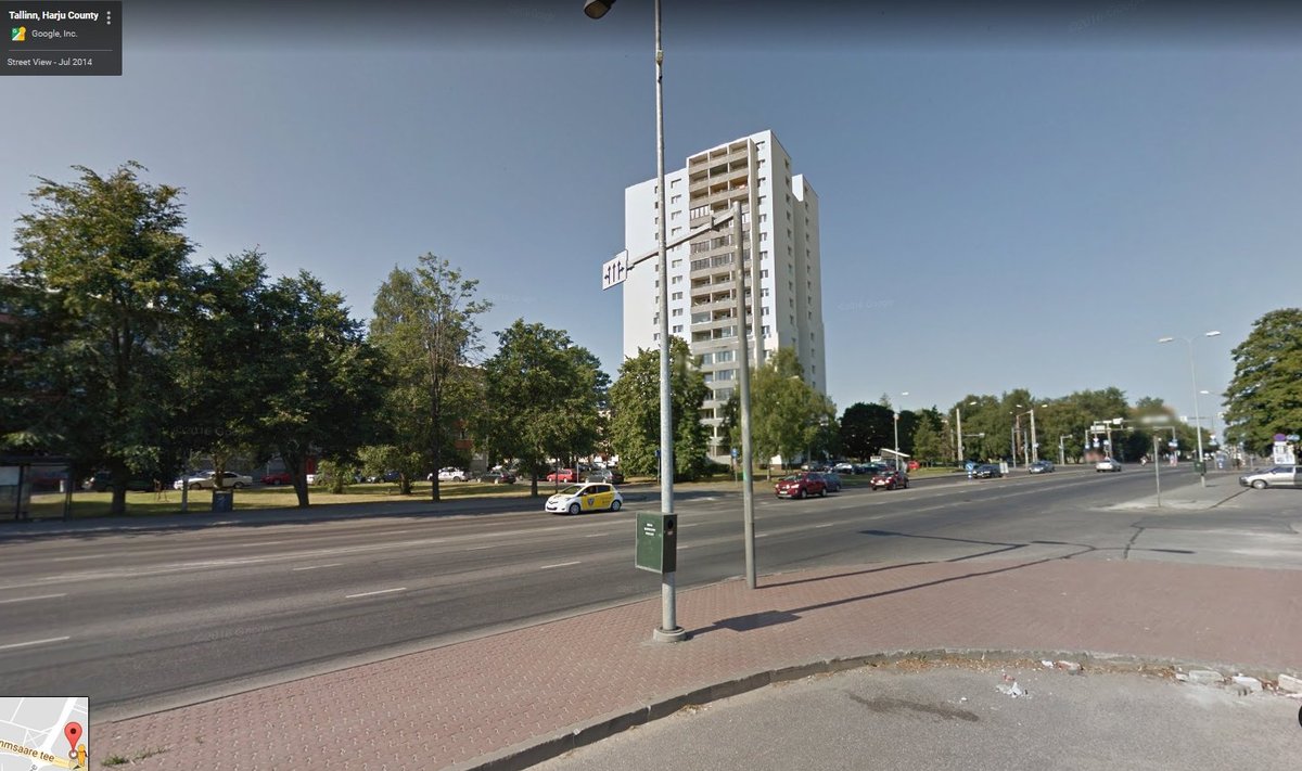 Tallinn, Tammsaare tee 111 juures (Google Street View ekraanitõmmis)