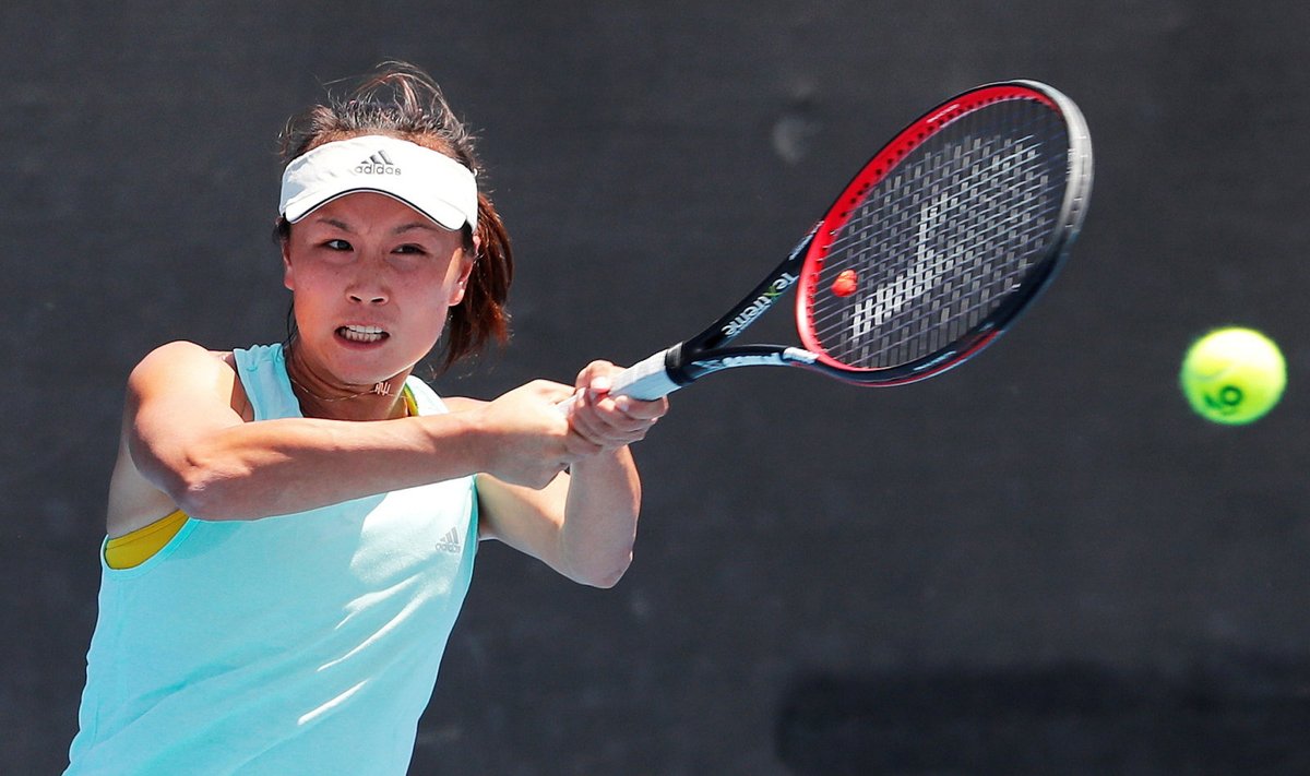 Peng Shuai 2019. aasta Australian Openi treeningul.