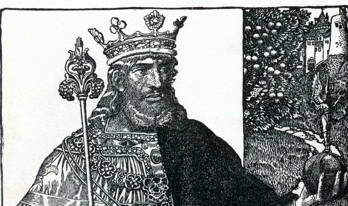 Kuningas Arthur kuulsa 20. sajandi alguse kirjaniku ja illustraatori Howard Pyle`i kujutluses. 
