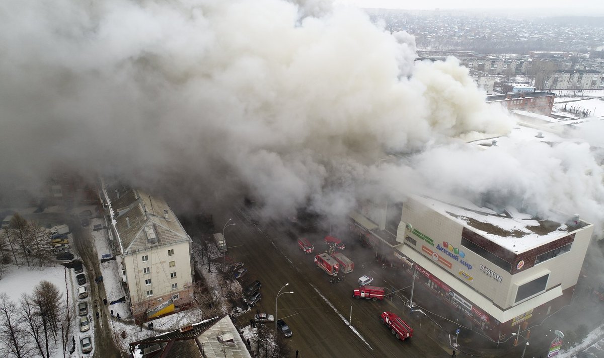 Põleng Venemaal Kemerovo linna ostukeskuses