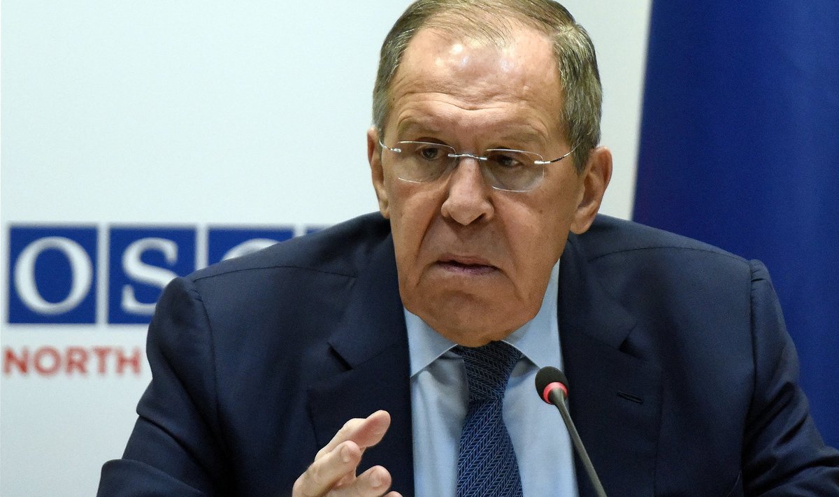 Venemaa välisminister Sergei Lavrov pidamas pressikonverentsi OSCE kohtumise raames, 01.12.2023