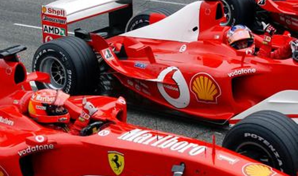 Michael Schumacheri ja Rubens Barrichello Ferrarid Monzas