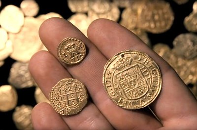 Монеты, обнаруженные на Nuestra Señora de Atocha