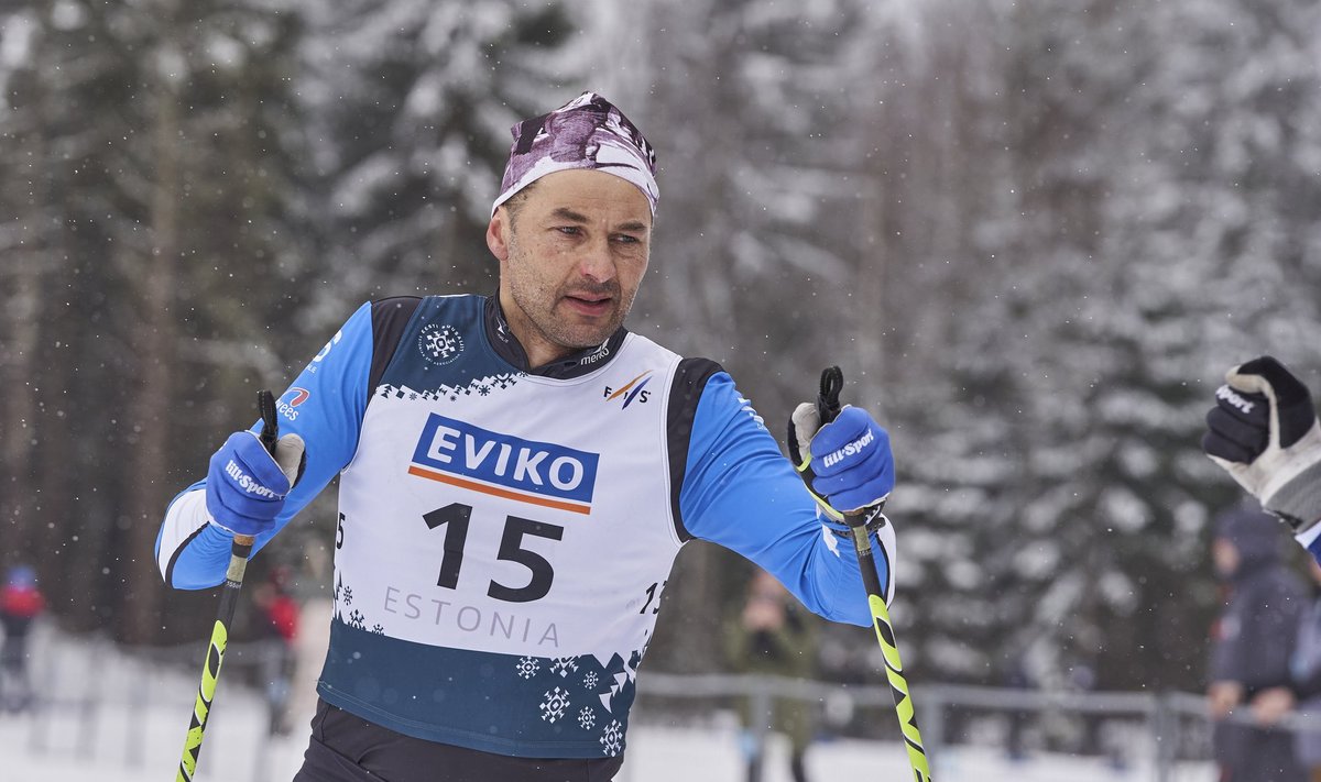 Andrus Veerpalu Eesti meistrivõistluste 50 km klassikadistantsil.