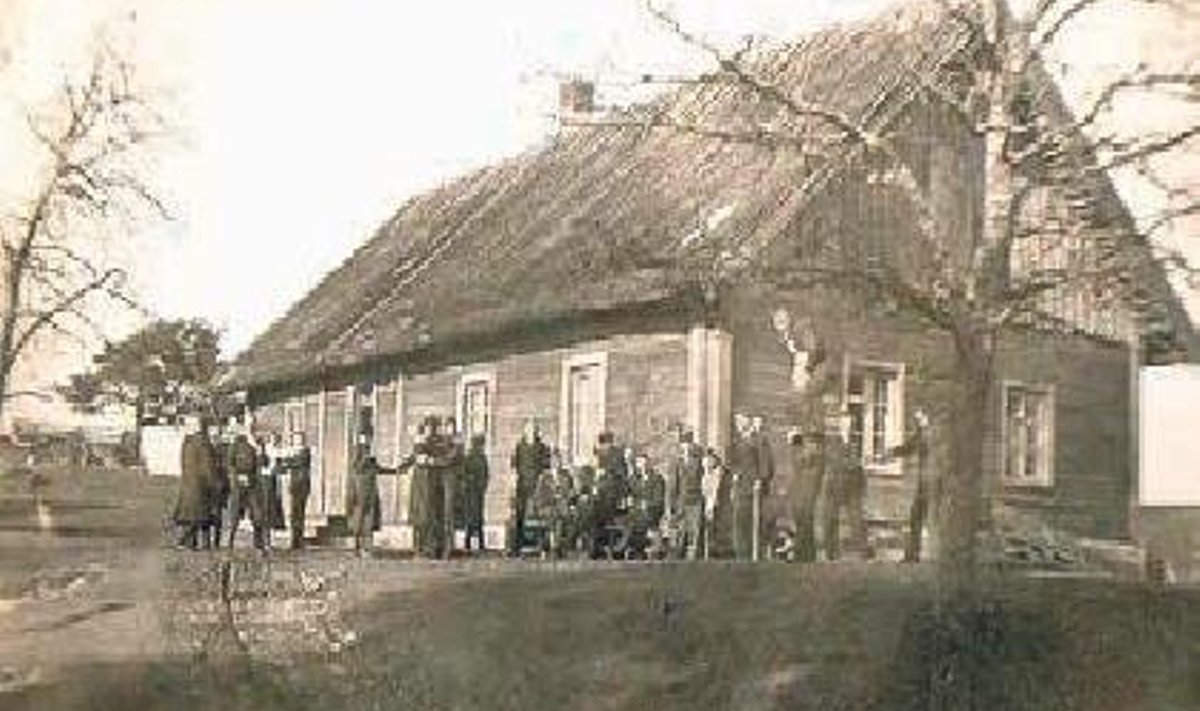 Vao koolimaja 1930ndatel aastatel. Pilt Eino Tombergi erakogust