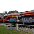 FOTO: Elroni rong võõbati taas grafitiga kirjuks