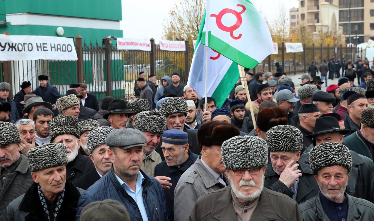 Inguššia pealinnas jätkusid meeleavaldused piirileppe vastu ka eile.
