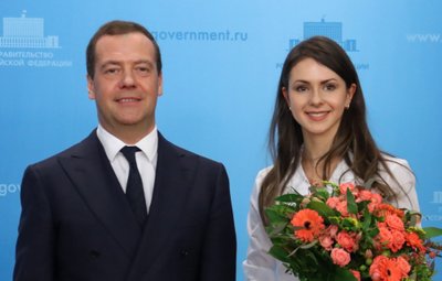 Dmitri Medvedev ja Natalja Zabijako