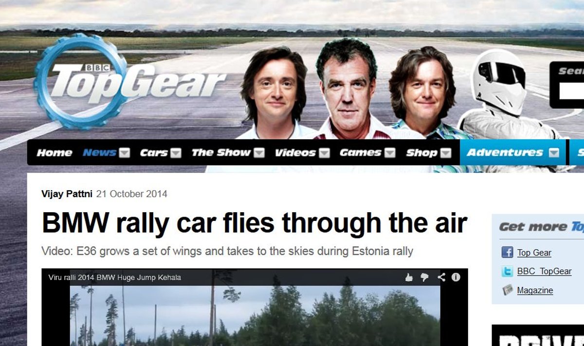 Top Gear reklaamib Eestit