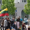 В Литве у здания правительства провели акцию протеста против милитаризации