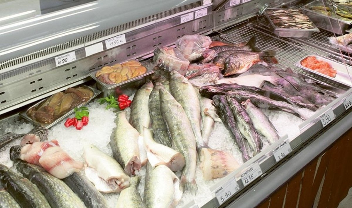 Turgudel on rikkalik kalavalik ja soodne hind.