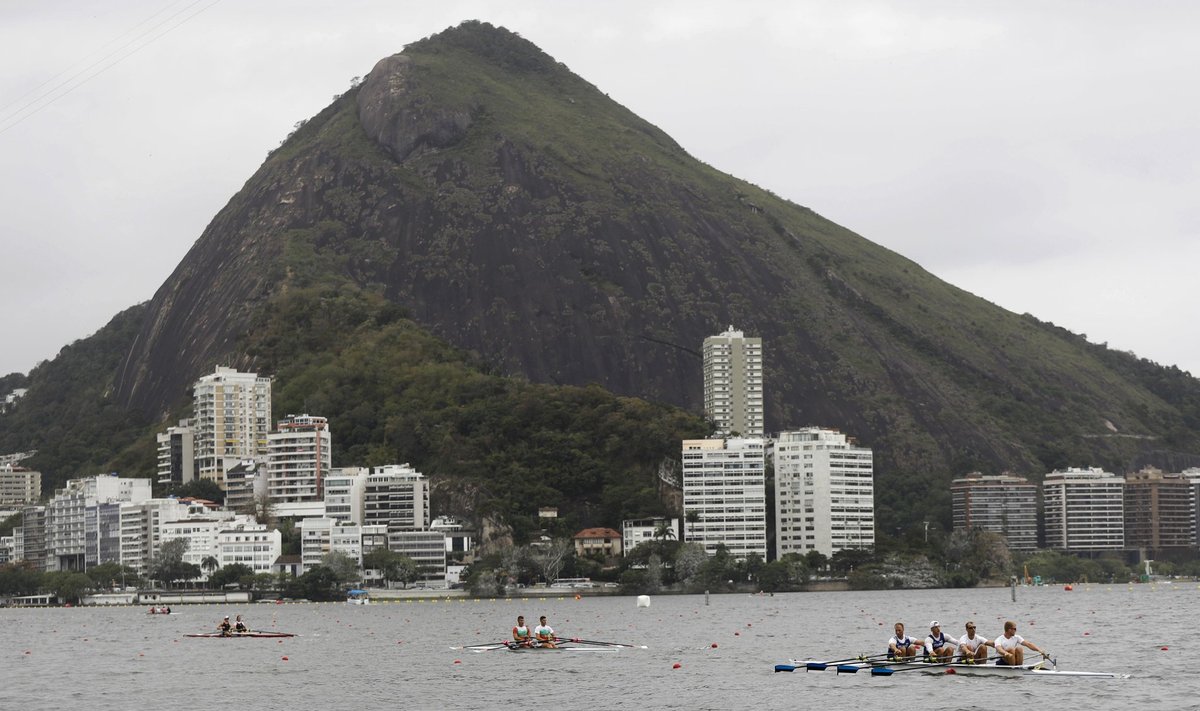 Sõudjad teevad Rio de Janeiros juba trenni.