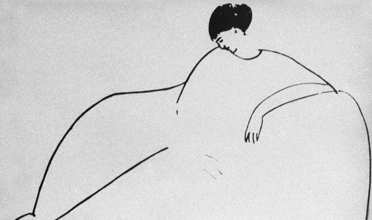 Reproduction of Anna Akhmatova portrait by artist Amadeo Modigliani
