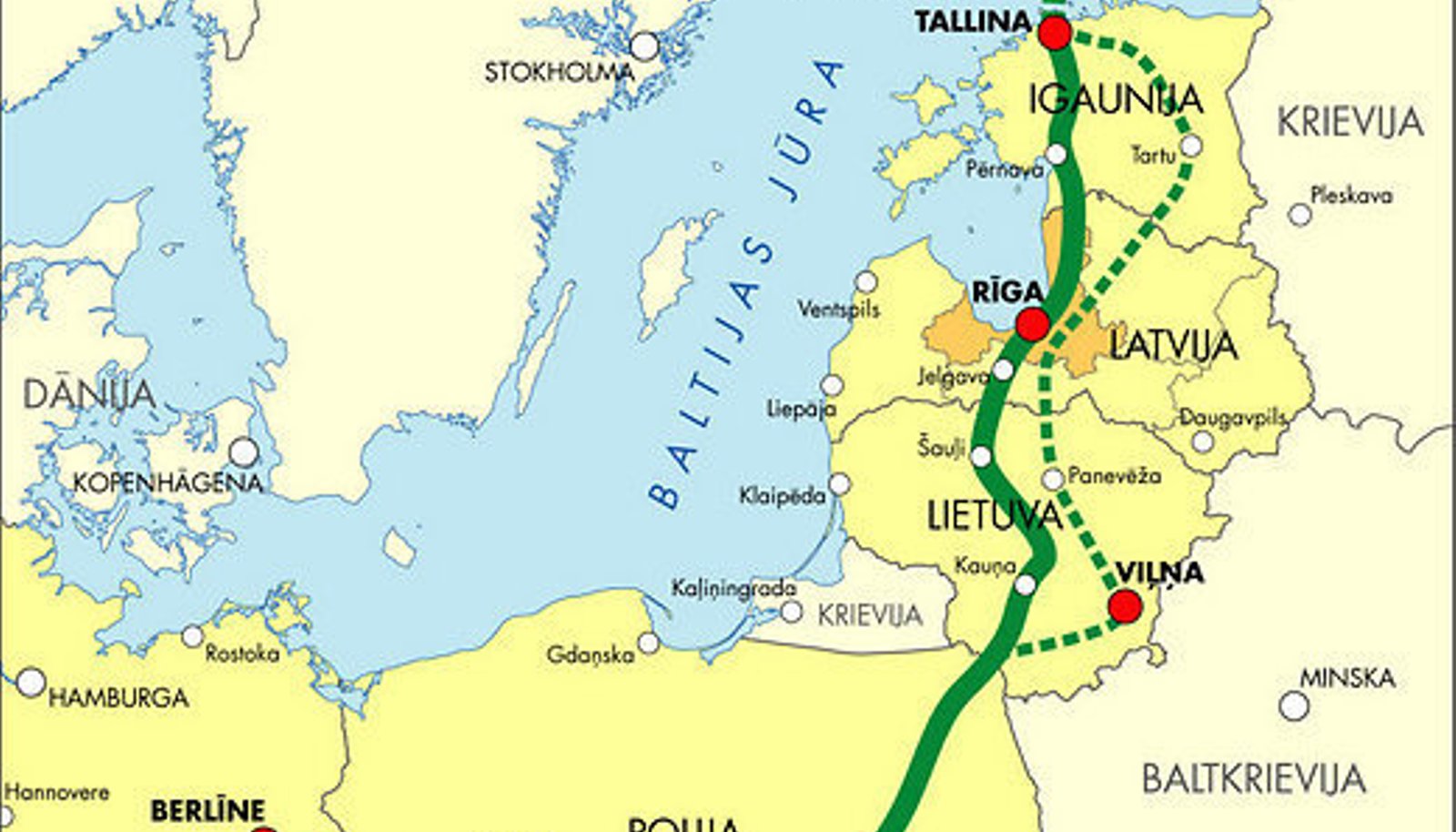 Карта балтики транспортная