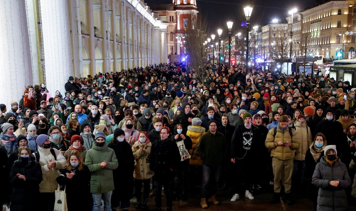 Sõjavastane meeleavaldus Peterburis 24. veebruaril