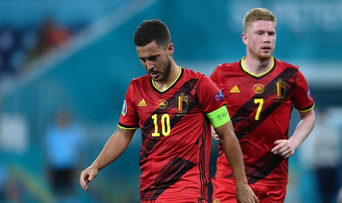 Eden Hazard (vasakul) ja Kevin de Bruyne on aastaid olnud Belgia koondise liidriteks. Nüüd on nende vahelt must kass läbi jooksnud.