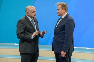 Jüri Luik ja Soome kaitseminister Antti Kaikkonen
