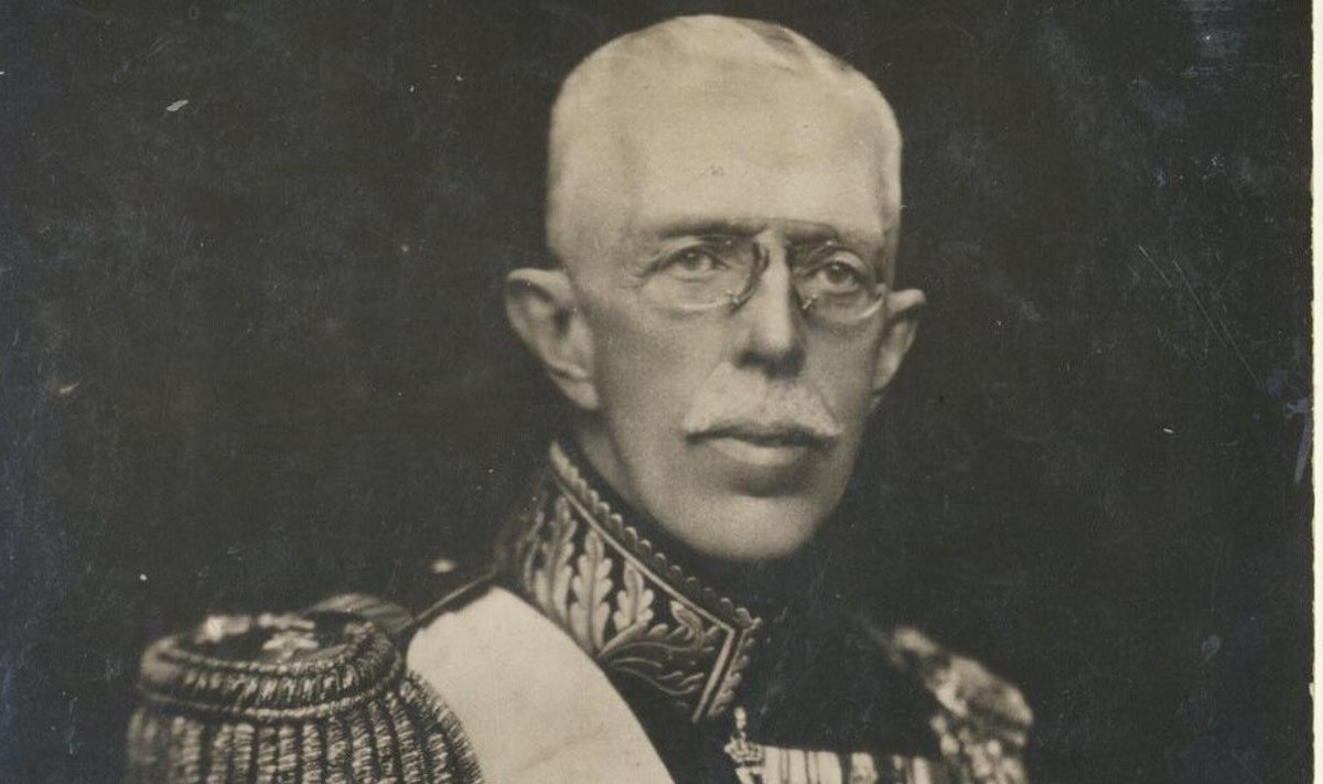 PORTREE: Kuningas Gustaf V riigivisiit Eestisse 27.-29. juunil 1929. Visiidi puhul valmistatud postkaart kuningas Gustaf V portreega.