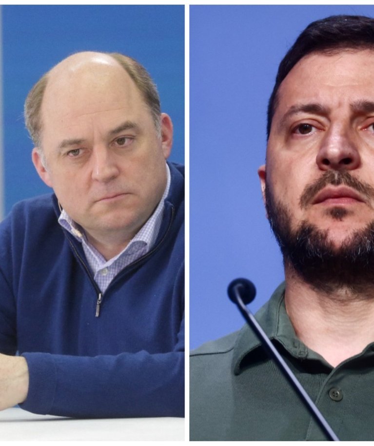 Ühendkuningriikide kaitseminister Ben Wallace, Ukraina president Volodõmõr Zelenskõi