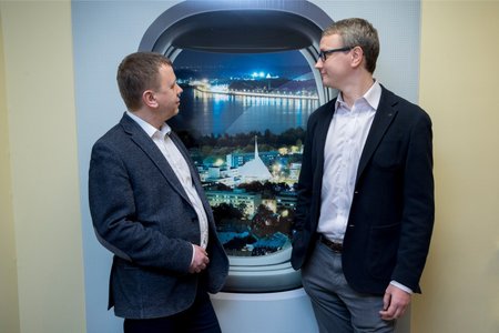 Jaan Tamm (vasakul) ja Ahto Pärl vaatavad lootusrikkalt tulevikku. 2019. aastaks oodatakse Nordicalt juba nulli jõudmist või isegi väikest kasumit.