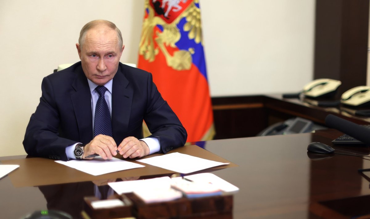 Russian President Putin Video Conference on Ukrainian Incursion