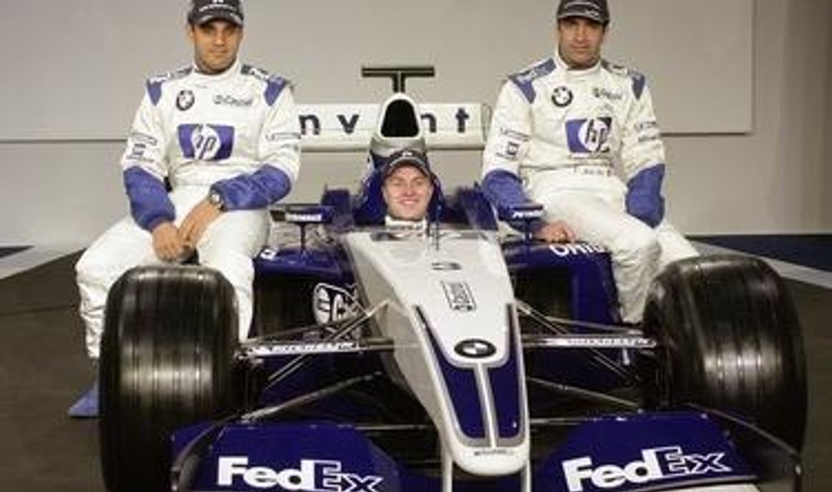 Vasakult: Juan-Pablo Montoya, Ralf Schumacher ja Marc Gene
