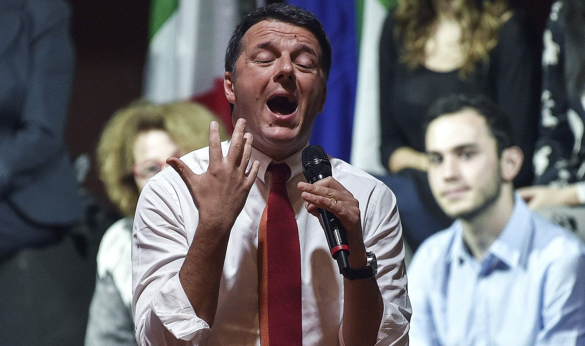 ÜTLE JAH! Itaalia peaminister Matteo Renzi teeb kõik, et riiki esindaks ka edaspidi mõni tervemõistuslik poliitik.
