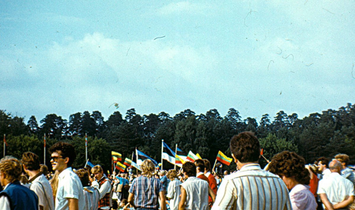 Eesti, Läti ja Leedu  lipud lehvisid 1.–3. juulini  1988. aastal Vilniuses toimunud kolme Balti riigi üliõpilaste  laulupeol Gaudeamus.