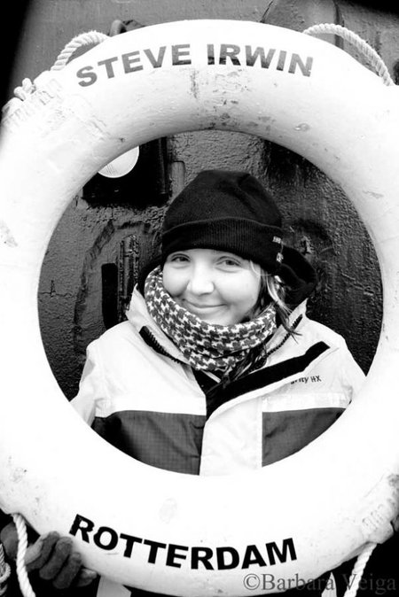 Vaalakaitsjast eestlanna: Anastasia Parmson. (Barbara Veiga / Sea Shepherd)