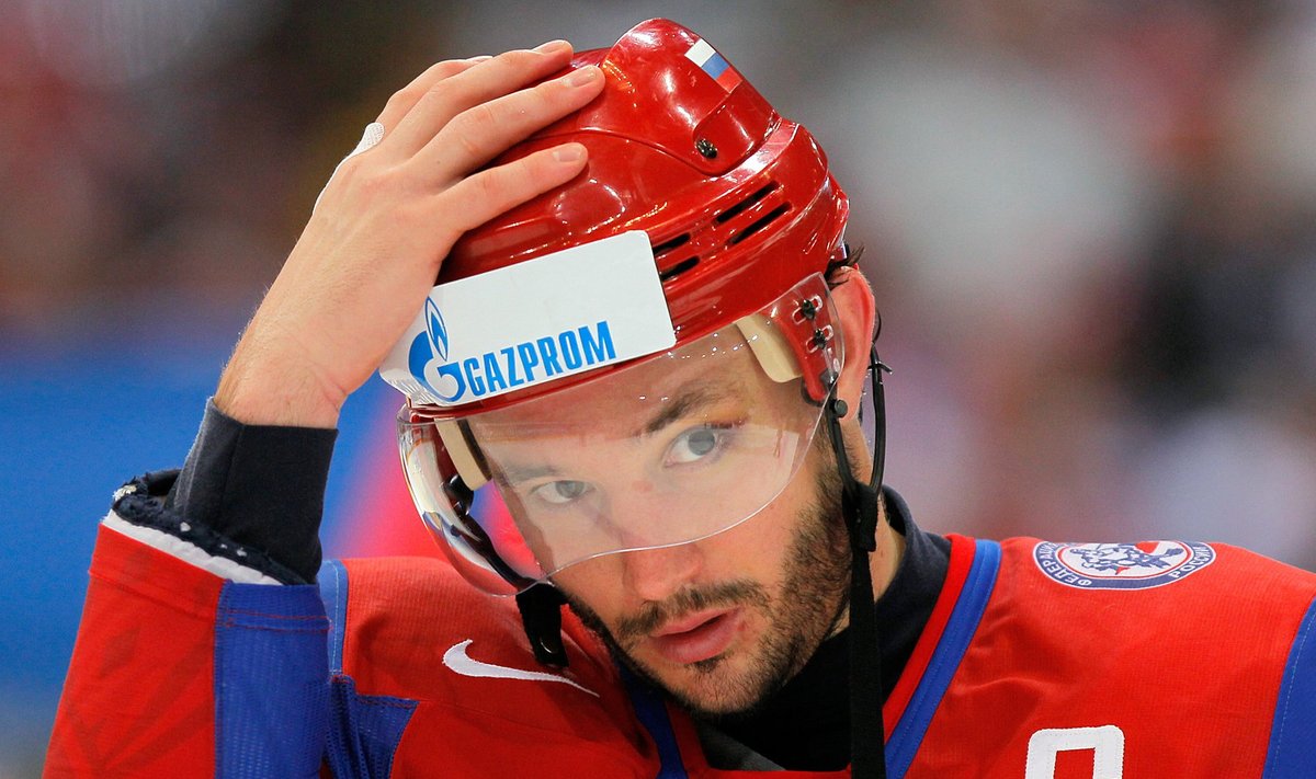 Russian forward Ilya Kovalchuk after the 2010 World Hockey Championship final match between Russia and Czech Republic.