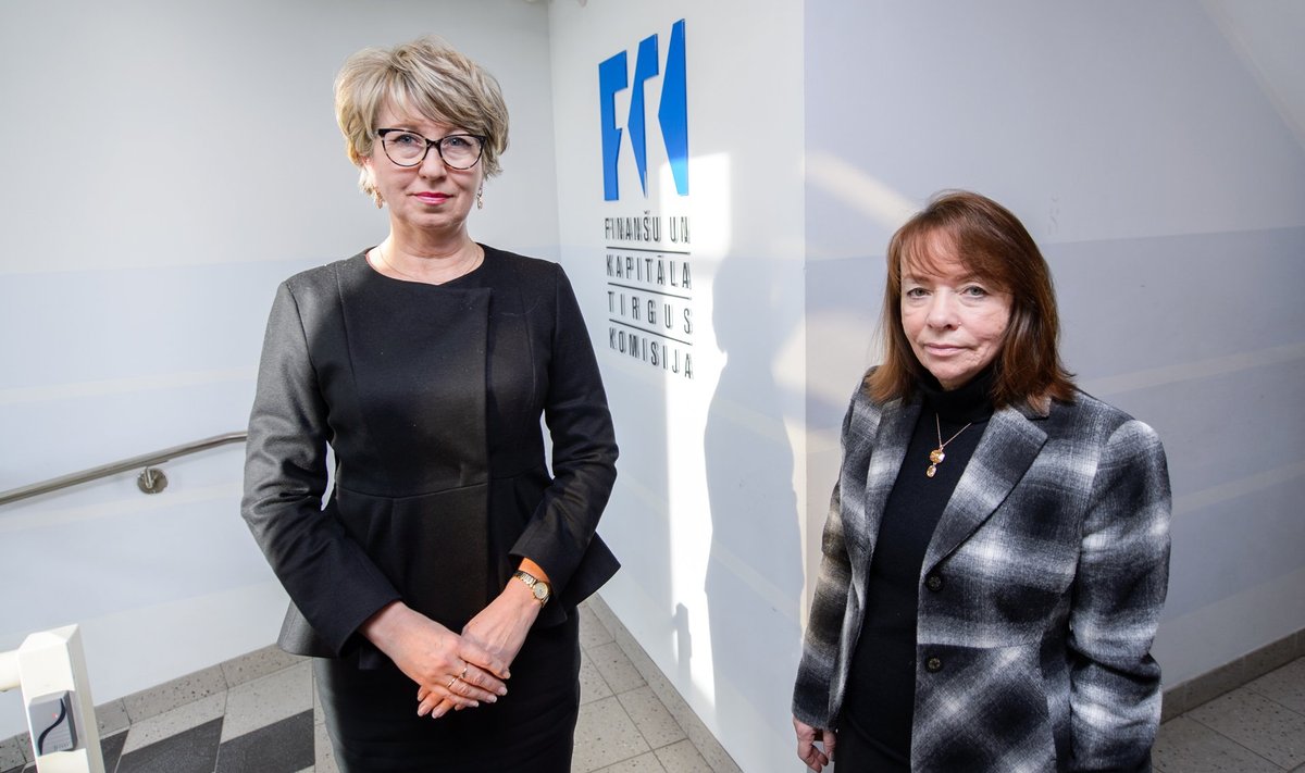 Läti finantsinspektsiooni osakonnajuhid peavad ABLV panga kriisi kergemaks kunagisest Parex Banki krahhist. Fotol vasakul regulatsiooni- ja statistikaosakonna juht Ludmila Vojevoda ja vastavuskontrolli osakonna direktor Maija Treija.