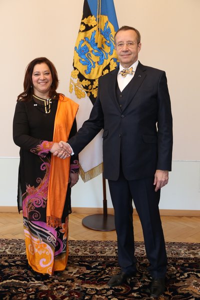 Datin Seri Blanche Olbery ja president Ilves