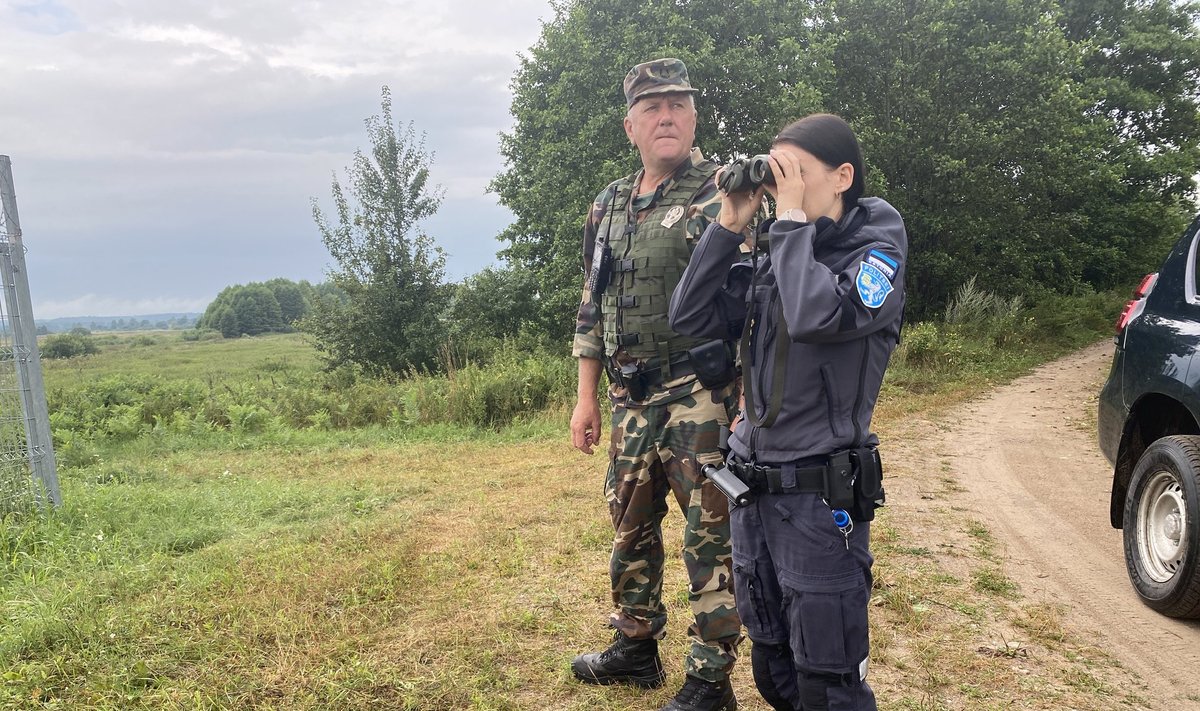 Эстонские полицейские на литовско-белорусской границ (ESTPOL5)