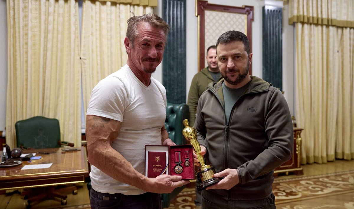 Zelenski ja Oscari-võitja Sean Penn mullu novembris Kiievis. 