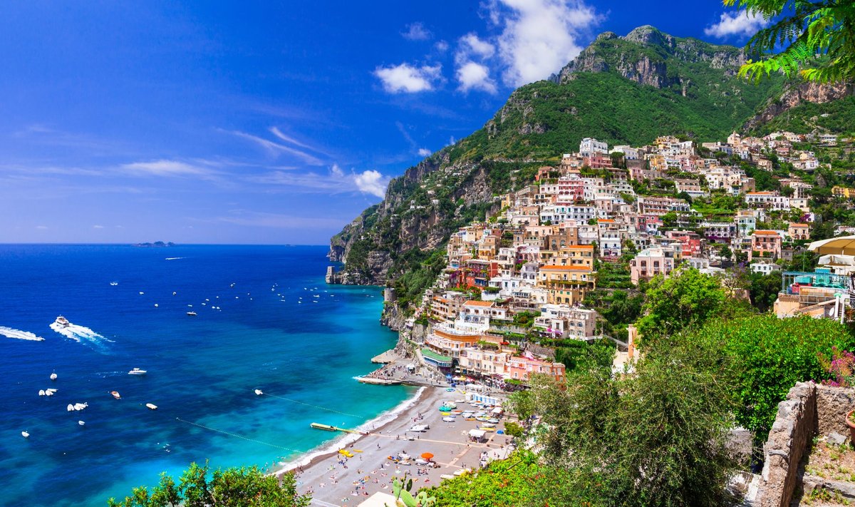 Maaliline Positano küla Amalfi rannikul Itaalias