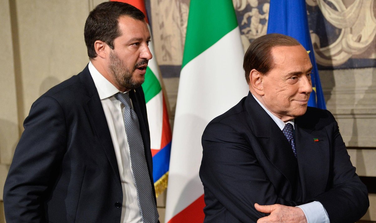 Matteo Salvini ja Silvio Berlusconi vandusid sõprust ka enne eelmisi valimisi, ent siis tegi Salvini diili hoopis vasakpopulistidega. Nüüd puhuvad jälle uued tuuled.