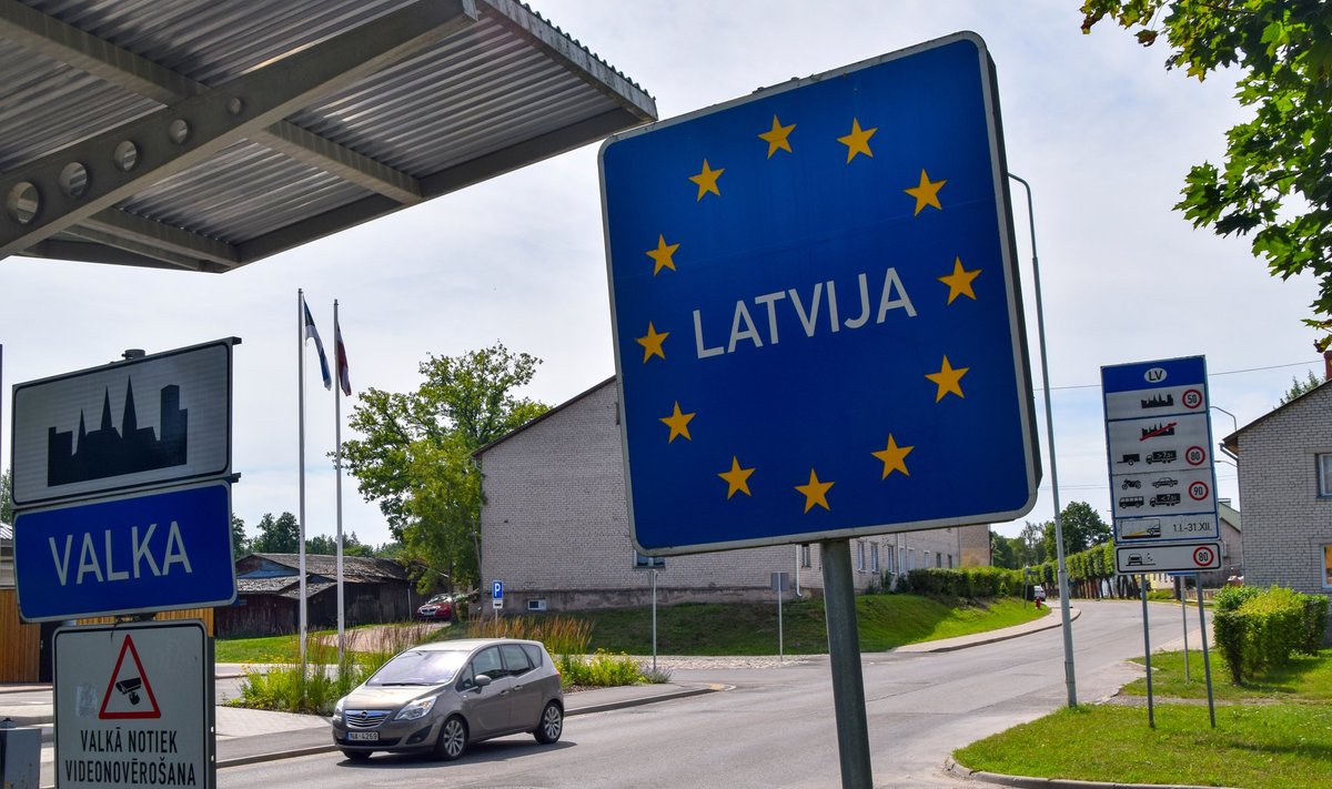 Läti piir Valkas.
