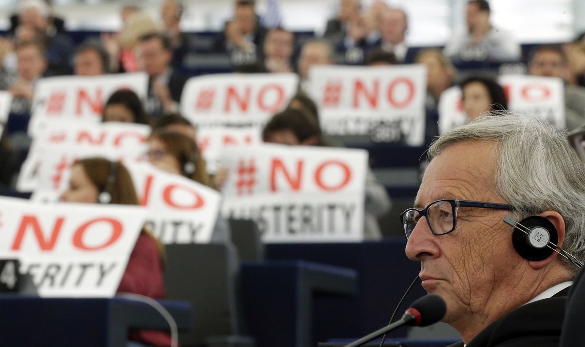Kärpeplaanide vastastest plakatitest hoolimata kiitis europarlament eile Jean-Claude Junckeri juhitava uue Euroopa Komisjoni koosseisu heaks. Junckeri suurimaks probleemiks tõotab kujuneda Pariis.