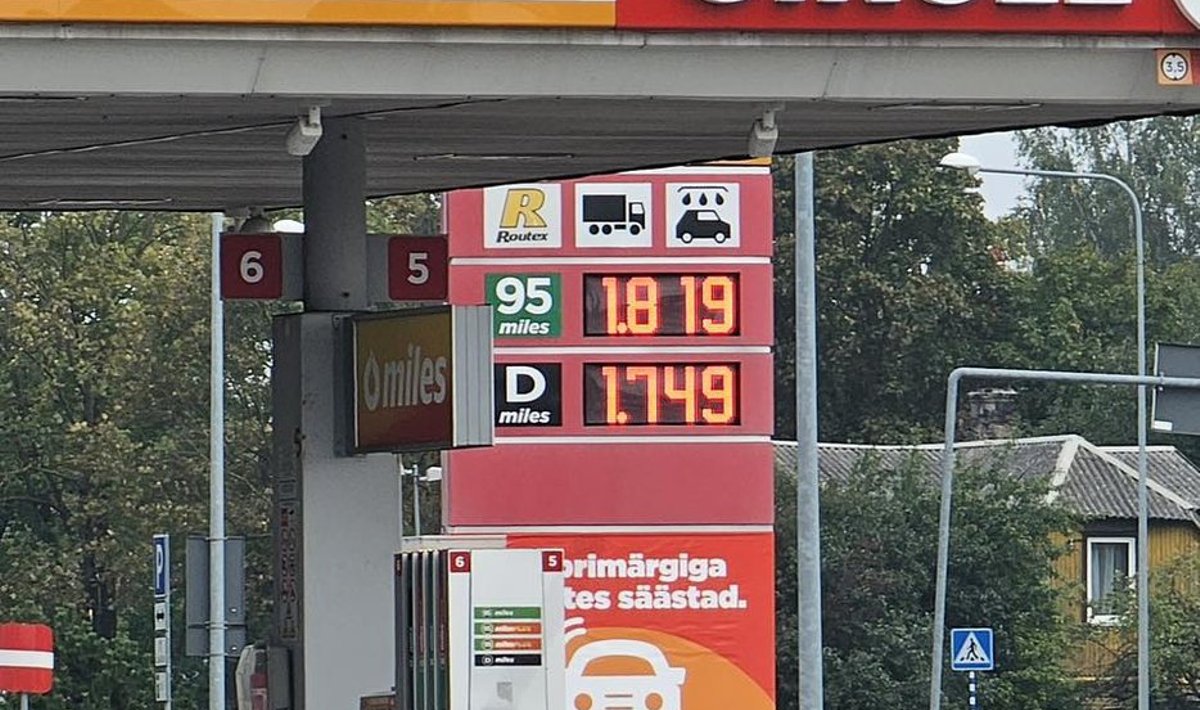 Kütuste hinnad Circle K-s 19. septembril.