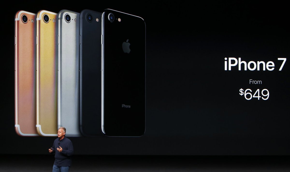 iPhone 7 viis värvitooni. 