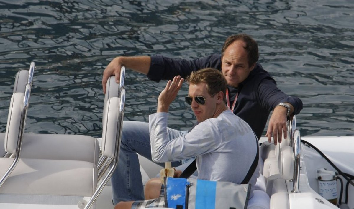 Sebastian Vettel ja Gerhard Berger 2012. aastal Monacos.