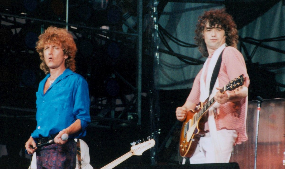 Robert Plant ja Jimmy Page aastal 1985.