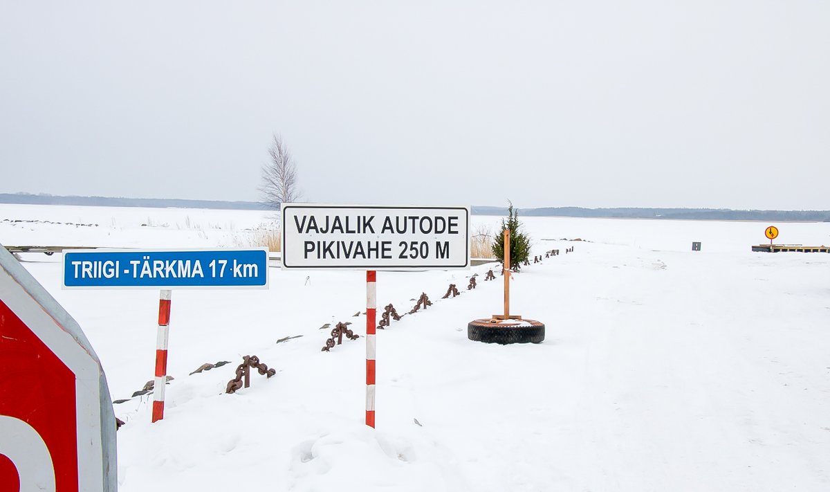 Neljapäeval, 8. märtsil avati Tärkma–Triigi ehk Saaremaa–Hiiumaa vaheline jäätee sõidukitele massiga kuni 2,5 tonni