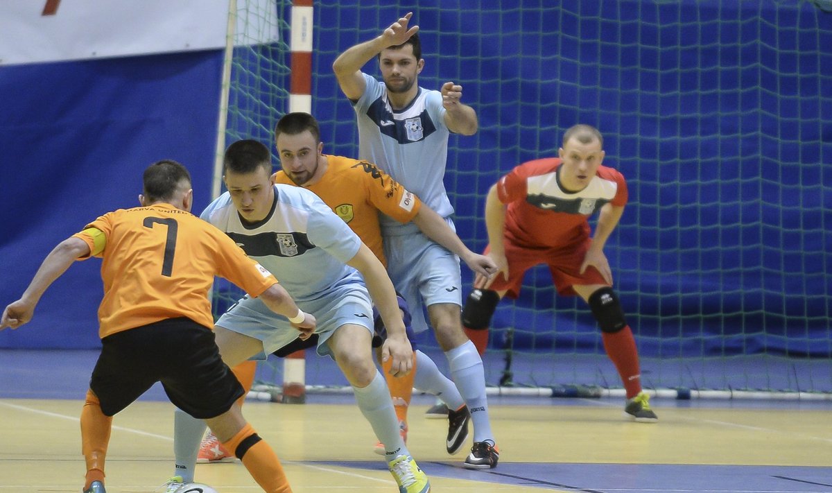 Saalijalgpalli finaalseeria 1. mäng Narva United vs Cosmos