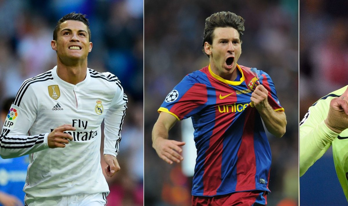 Ronaldo, Messi ja Suarez
