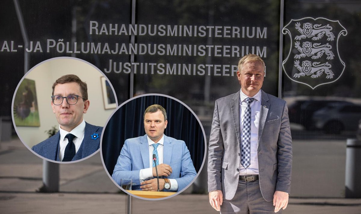 Vasakult: kliimaminister Kristen Michal, regionaalminister Madis Kallas ja rahandusminister Mart Võrklaev