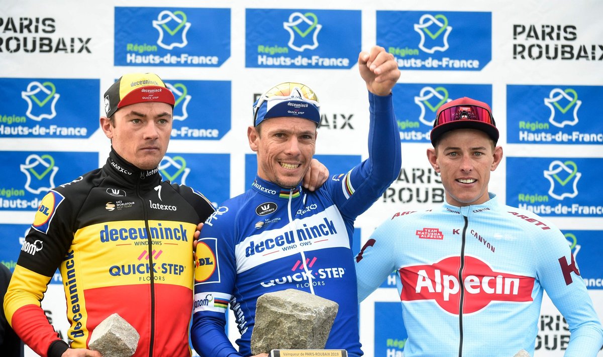 Pariis-Roubaix 2019 poodium
