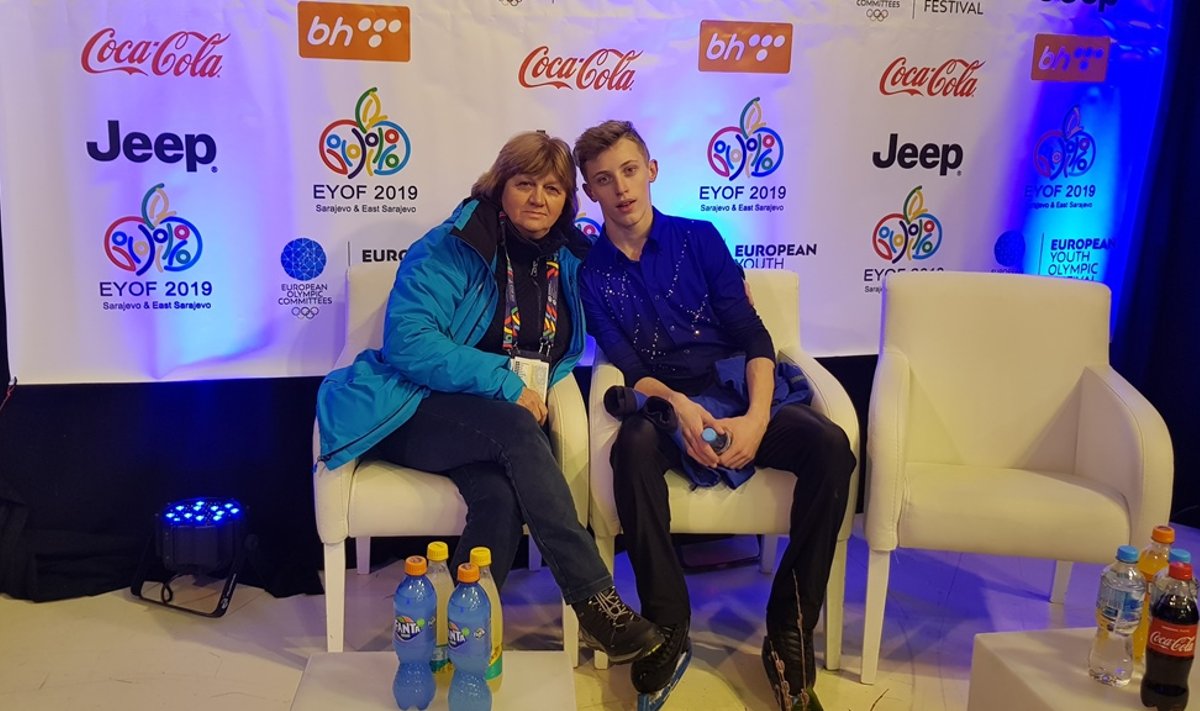 Mihhail Selevko ja treener Irina Kononova